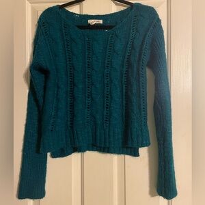 Aeropostale green cropped sweater size medium super soft